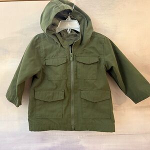 Old Navy Olive Green Kids Utility Jacket with Hood